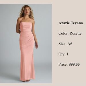 Azazie Teyana Maxi Dress in Rosette